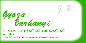 gyozo barkanyi business card